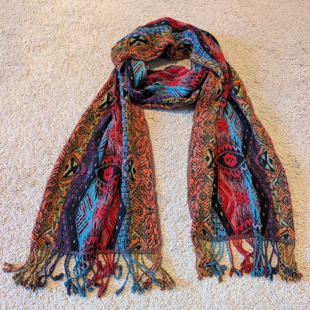 Colorful Silk Viscose Women's crinkle Scarf